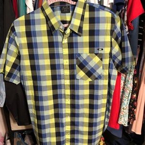 plaid button up shirt